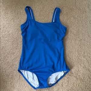 Lands' End Women's Blue One Piece Swimsuit